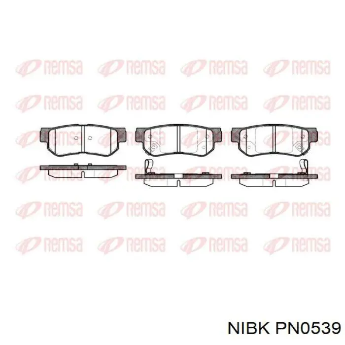 Sapatas do freio traseiras de disco Nibk PN0539 preço, a partir de 31,60 USD