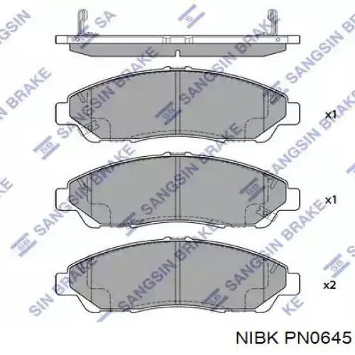 Compre PN0645 Nibk Sapatas do freio dianteiras de disco