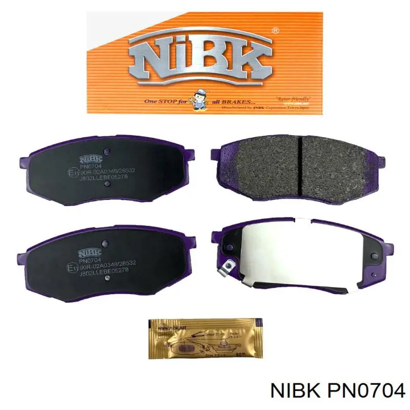 PN0704 Nibk Sapatas do freio dianteiras de disco