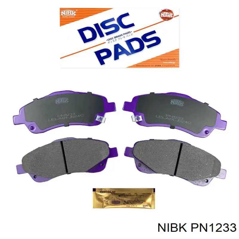 PN1233 Nibk Sapatas do freio dianteiras de disco