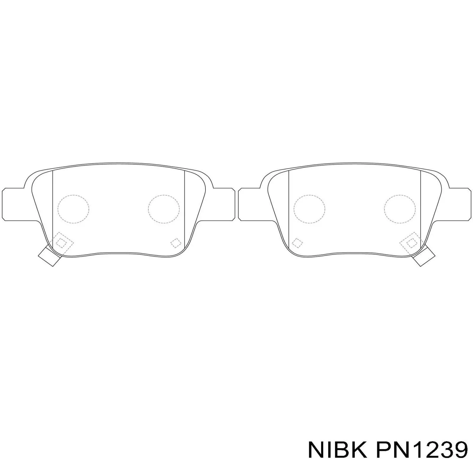 Sapatas do freio traseiras de disco Nibk PN1239 preço, a partir de 17,22 USD