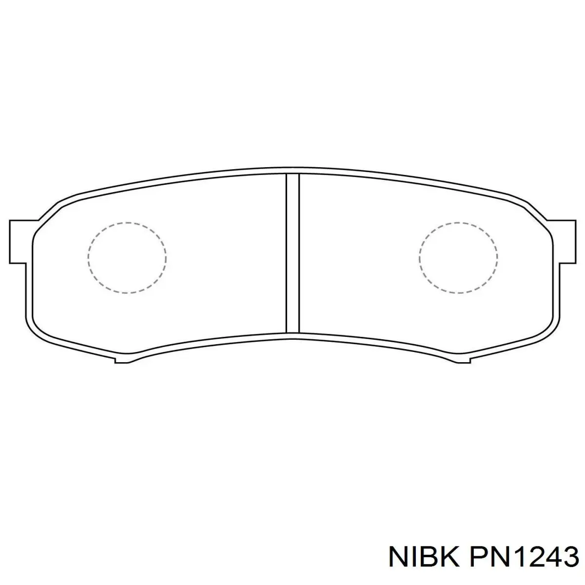 Sapatas do freio traseiras de disco Nibk PN1243 preço, a partir de 20,59 USD