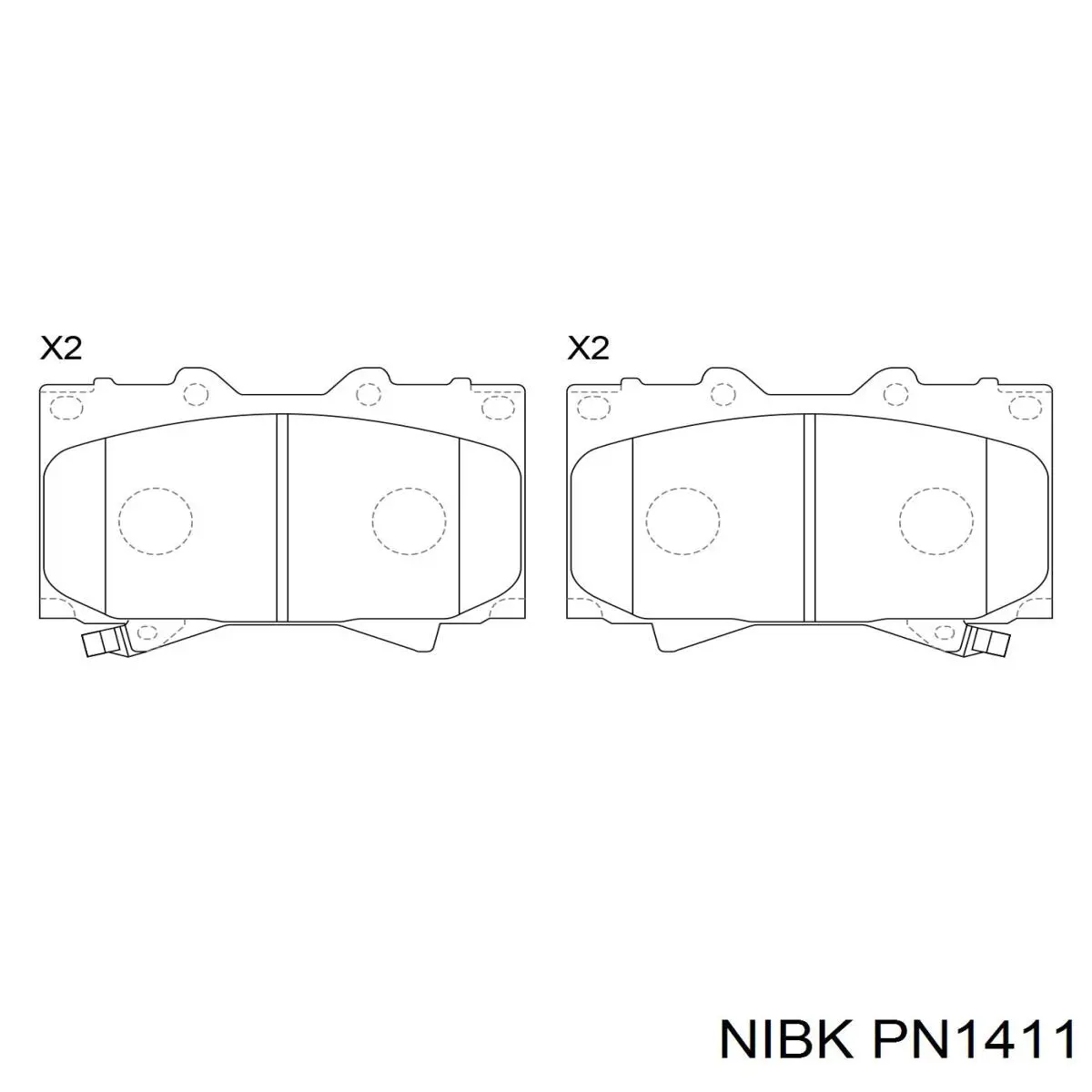 Sapatas do freio dianteiras de disco Nibk PN1411 preço, a partir de 28,92 USD