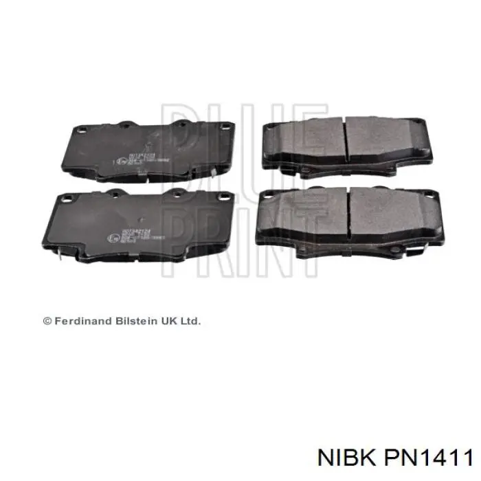 Compre PN1411 Nibk Sapatas do freio dianteiras de disco