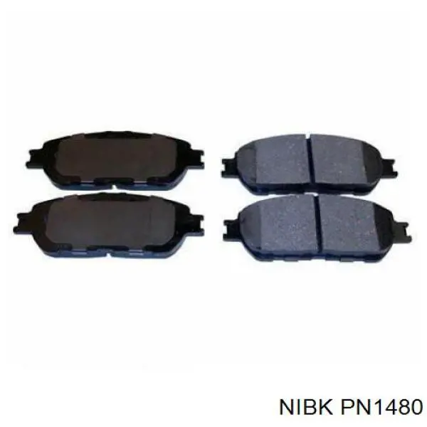 Sapatas do freio dianteiras de disco PN1480 Nibk
