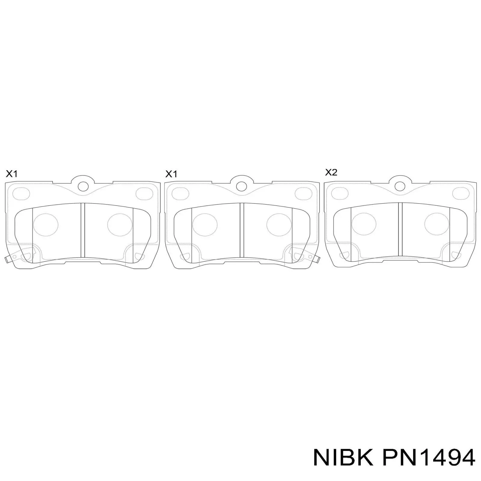 Sapatas do freio traseiras de disco Nibk PN1494 preço, a partir de 27,32 USD