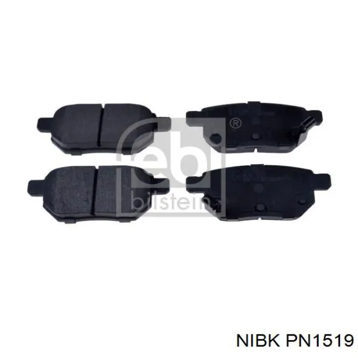 Sapatas do freio traseiras de disco Nibk PN1519 preço, a partir de 19,38 USD