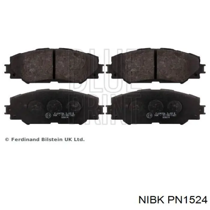Compre PN1524 Nibk Sapatas do freio dianteiras de disco
