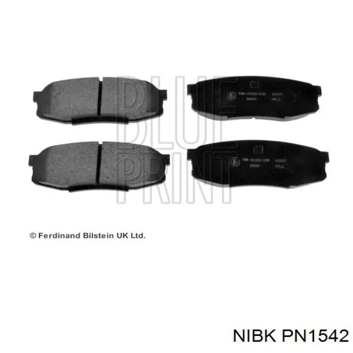 Sapatas do freio traseiras de disco PN1542 Nibk