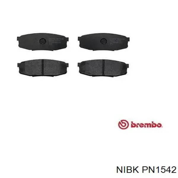 Sapatas do freio traseiras de disco Nibk PN1542 preço, a partir de 25,13 USD