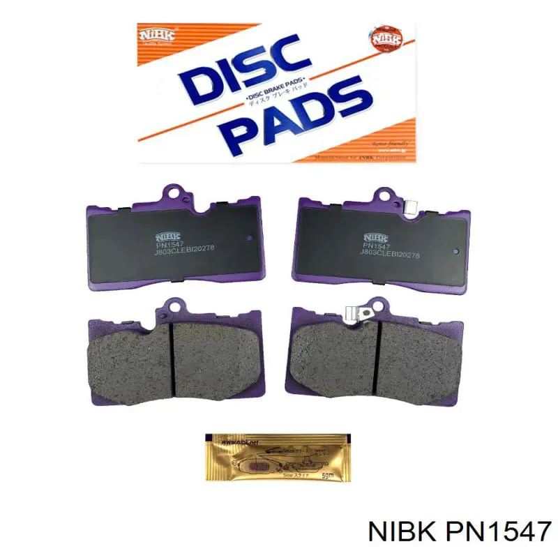PN1547 Nibk Sapatas do freio dianteiras de disco