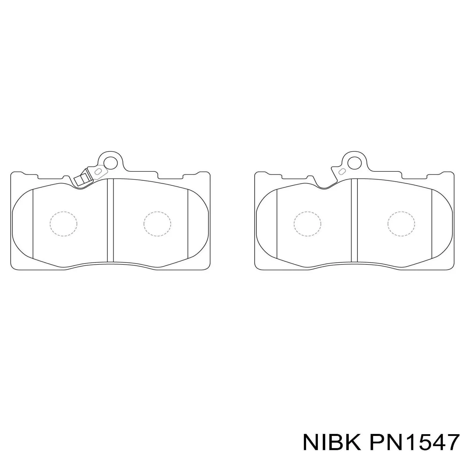 Sapatas do freio dianteiras de disco Nibk PN1547 preço, a partir de 40,36 USD