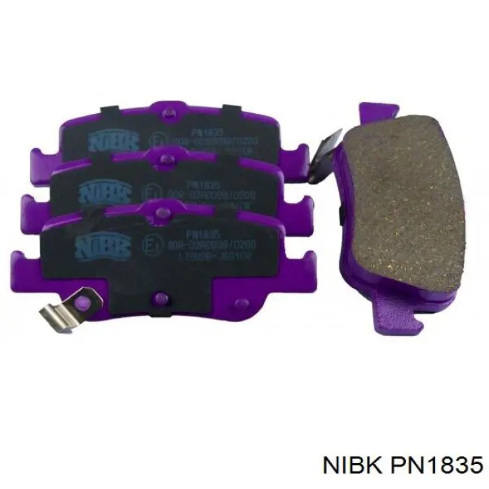 PN1835 Nibk Sapatas do freio traseiras de disco