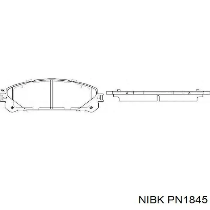 Sapatas do freio dianteiras de disco Nibk PN1845 preço, a partir de 39,71 USD