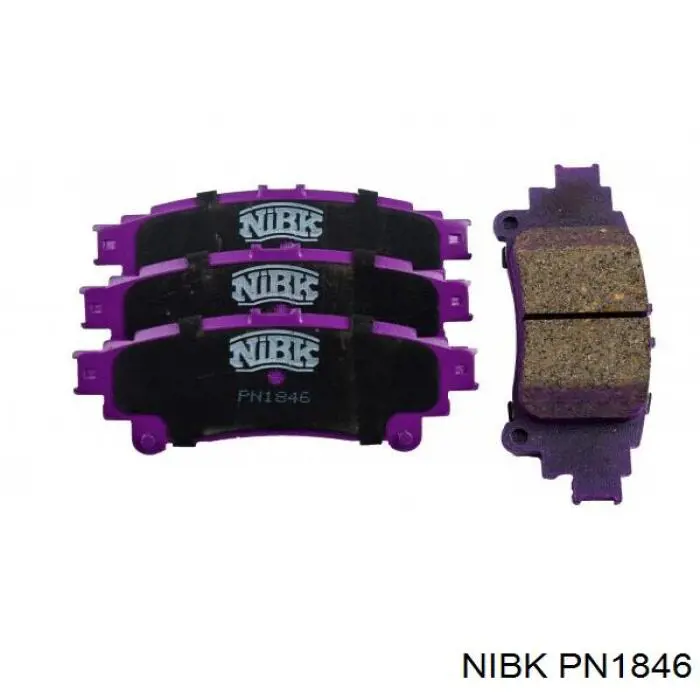PN1846 Nibk Sapatas do freio traseiras de disco
