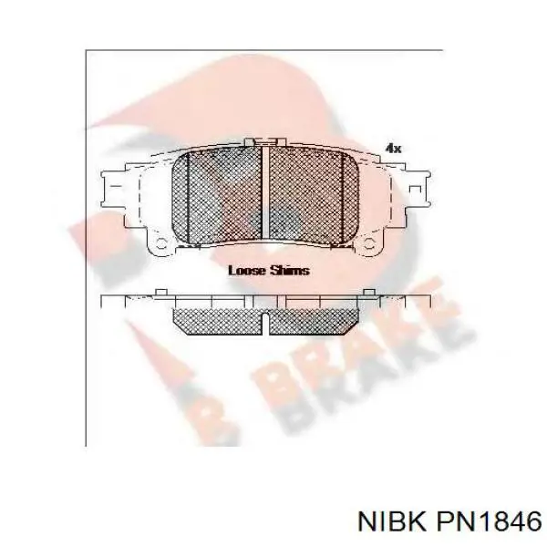 Compre PN1846 Nibk Sapatas do freio traseiras de disco