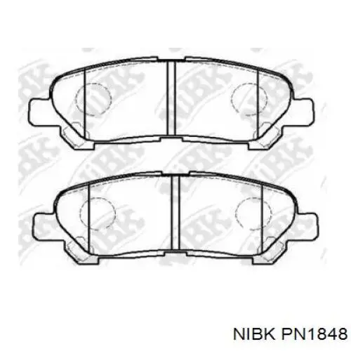 Sapatas do freio traseiras de disco Nibk PN1848 preço, a partir de 32,26 USD