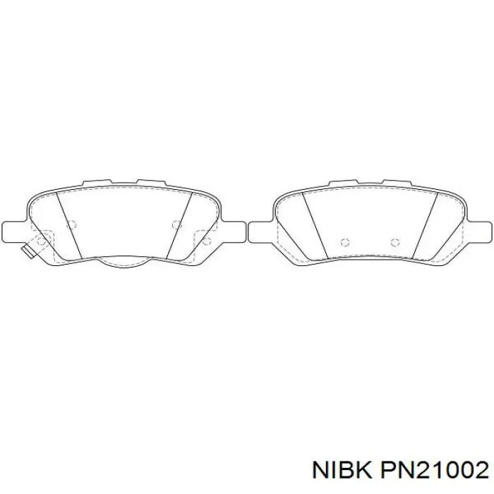 Compre PN21002 Nibk Sapatas do freio traseiras de disco