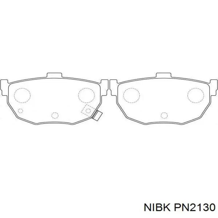 PN2130 Nibk Sapatas do freio traseiras de disco