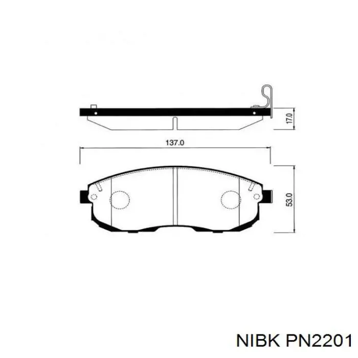 Sapatas do freio dianteiras de disco Nibk PN2201 preço, a partir de 30,49 USD