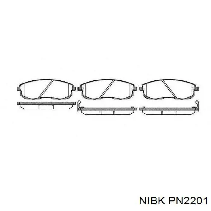 Compre PN2201 Nibk Sapatas do freio dianteiras de disco