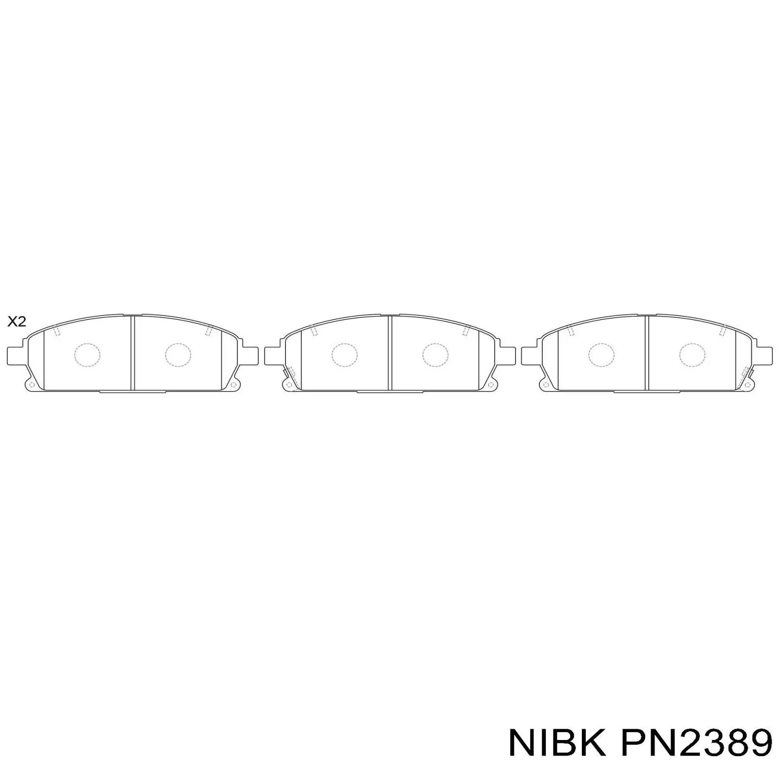 Sapatas do freio dianteiras de disco Nibk PN2389 preço, a partir de 30,20 USD