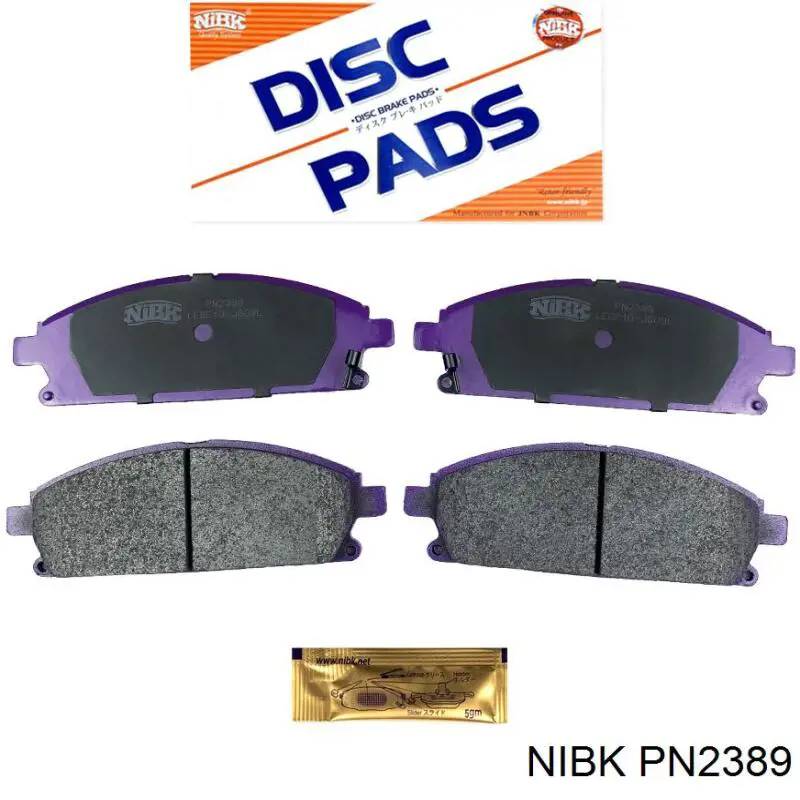 PN2389 Nibk Sapatas do freio dianteiras de disco