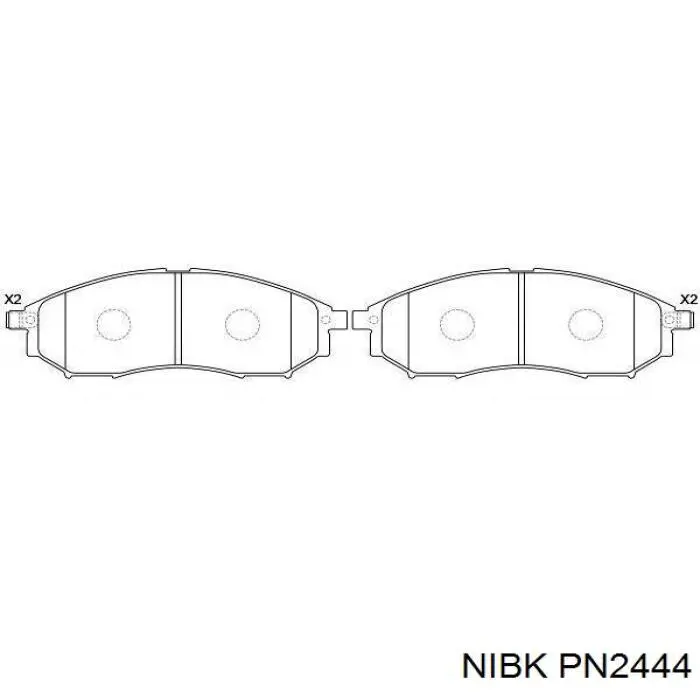 PN2444 Nibk Sapatas do freio dianteiras de disco