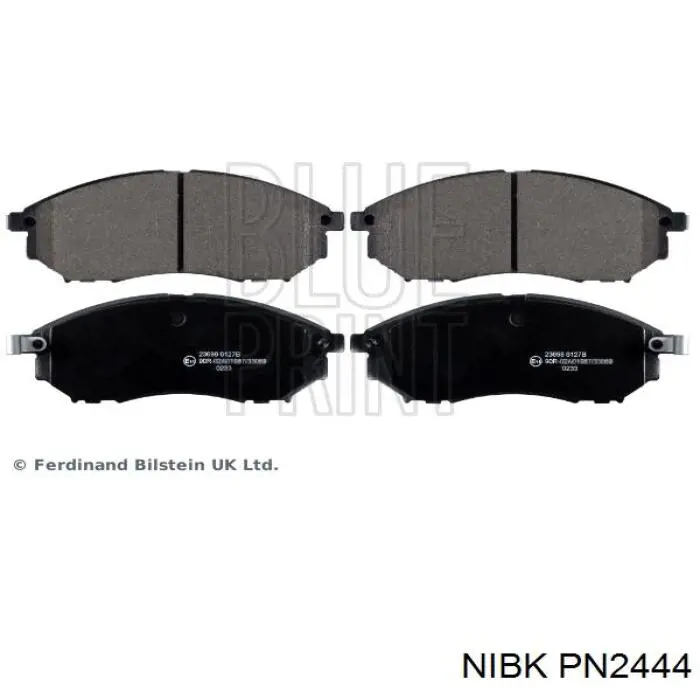 Sapatas do freio dianteiras de disco PN2444 Nibk