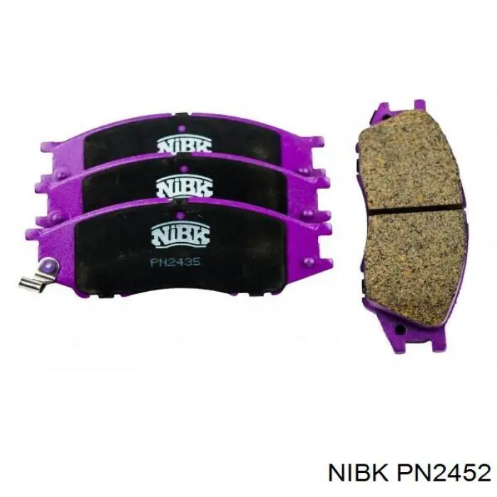 Sapatas do freio dianteiras de disco PN2452 Nibk