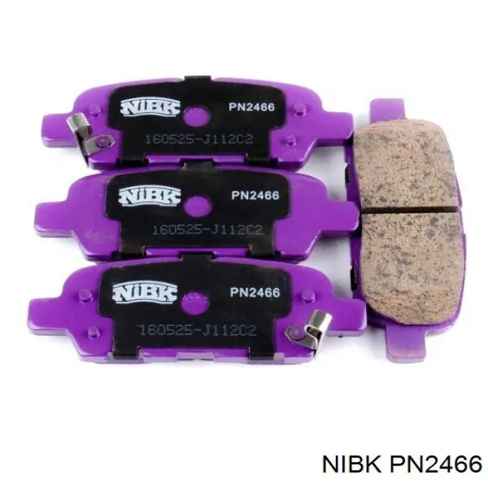 PN2466 Nibk Sapatas do freio traseiras de disco