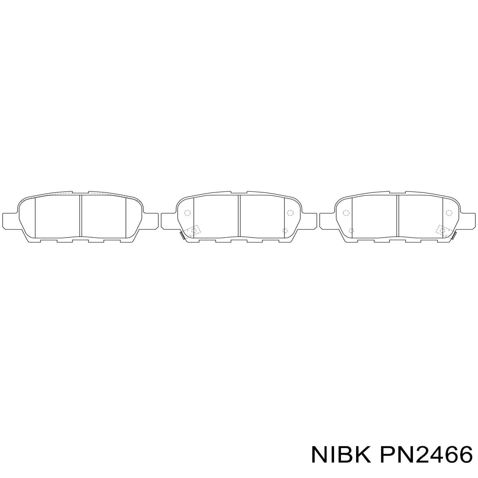 Compre PN2466 Nibk Sapatas do freio traseiras de disco