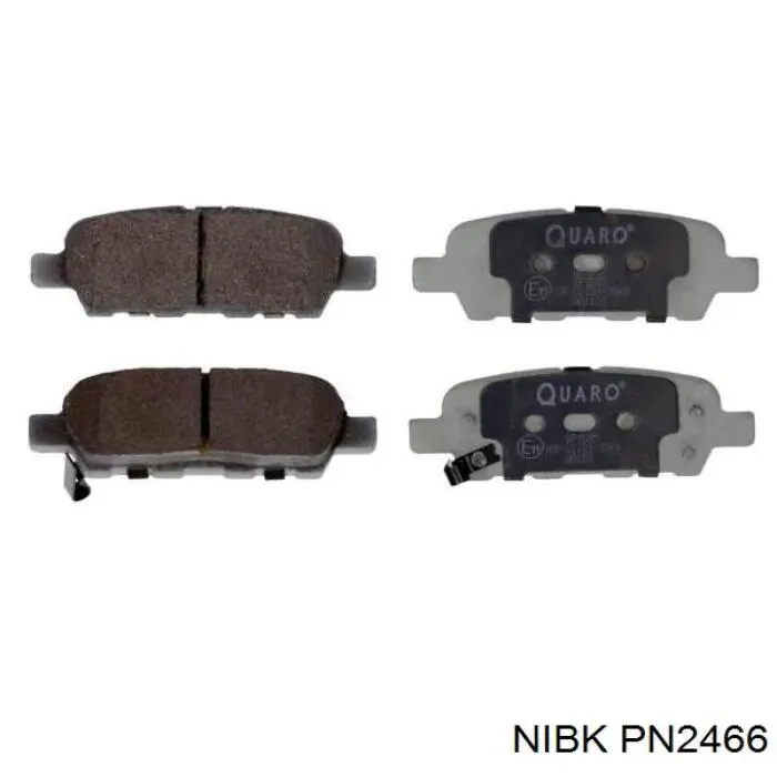 Sapatas do freio traseiras de disco PN2466 Nibk