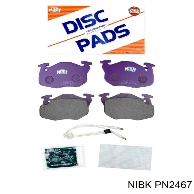 Sapatas do freio traseiras de disco Nibk PN2467 preço, a partir de 26,00 USD