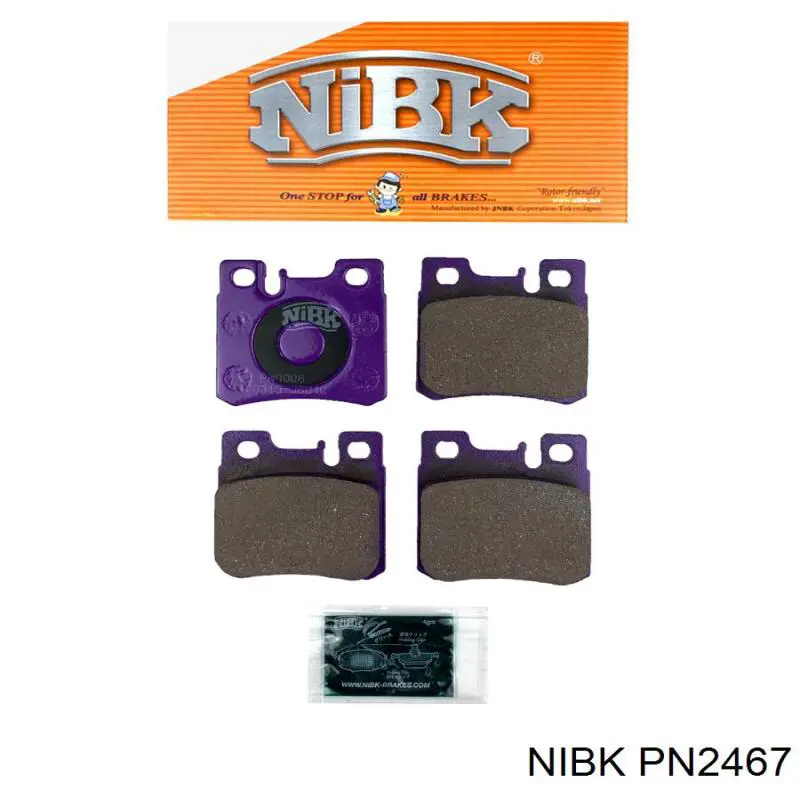 Compre PN2467 Nibk Sapatas do freio traseiras de disco