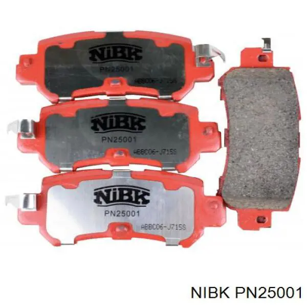 Sapatas do freio traseiras de disco PN25001 Nibk