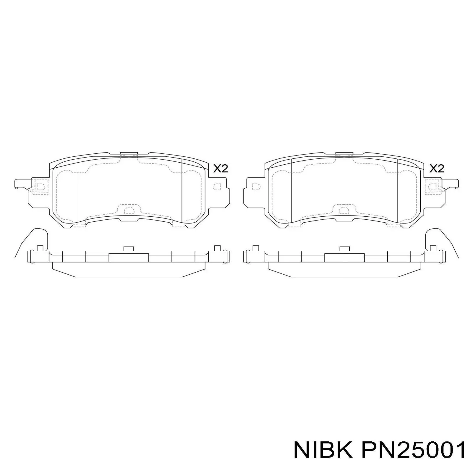 Sapatas do freio traseiras de disco Nibk PN25001 preço, a partir de 23,29 USD