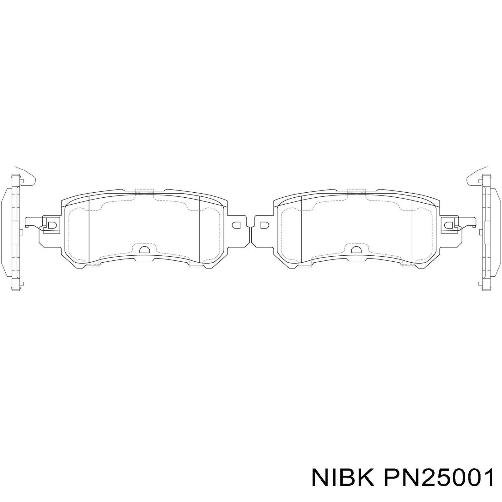 PN25001 Nibk Sapatas do freio traseiras de disco
