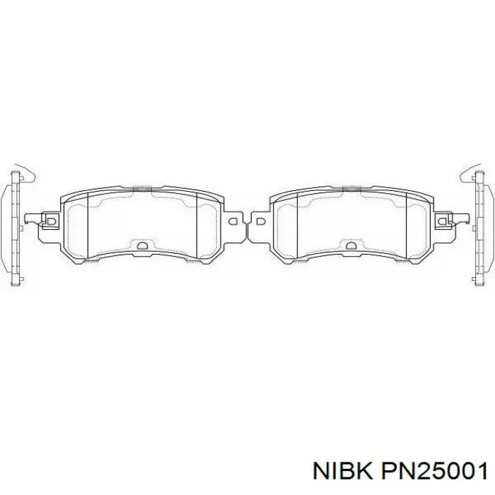 Compre PN25001 Nibk Sapatas do freio traseiras de disco