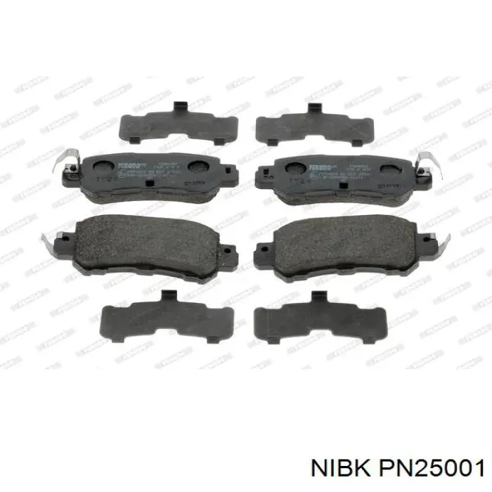 PN25001 Nibk Sapatas do freio traseiras de disco