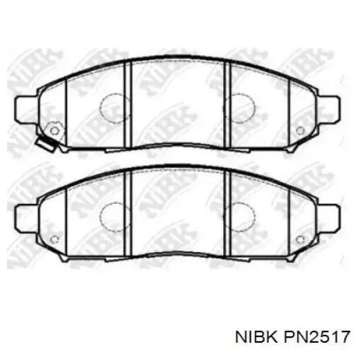 Sapatas do freio dianteiras de disco Nibk PN2517 preço, a partir de 28,84 USD