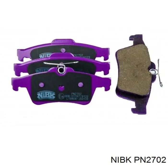 PN2702 Nibk Sapatas do freio traseiras de disco
