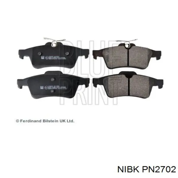 Compre PN2702 Nibk Sapatas do freio traseiras de disco