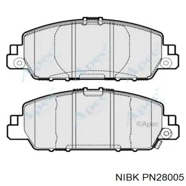 Sapatas do freio dianteiras de disco Nibk PN28005