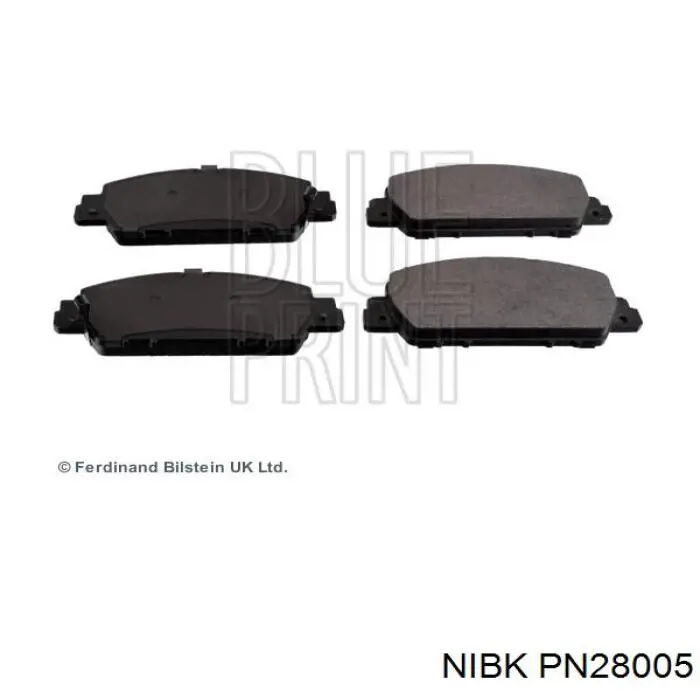 Compre PN28005 Nibk Sapatas do freio dianteiras de disco