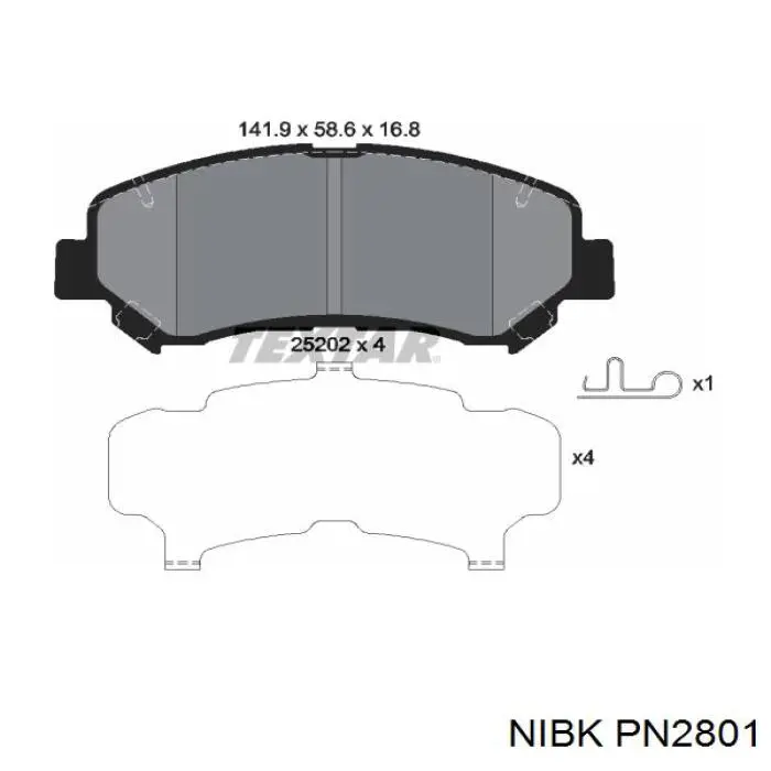 Compre PN2801 Nibk Sapatas do freio dianteiras de disco