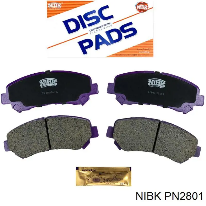 PN2801 Nibk Sapatas do freio dianteiras de disco