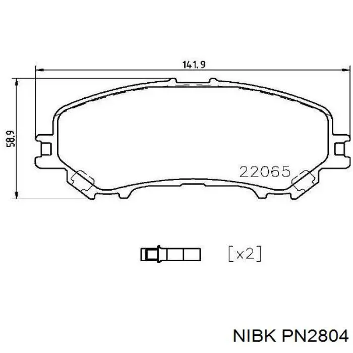 Sapatas do freio dianteiras de disco Nibk PN2804 preço, a partir de 25,04 USD