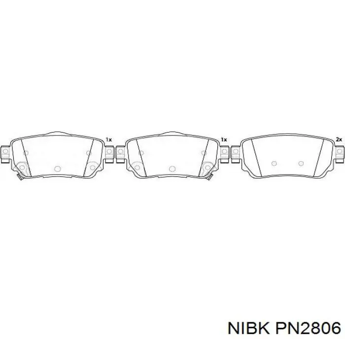 Compre PN2806 Nibk Sapatas do freio traseiras de disco