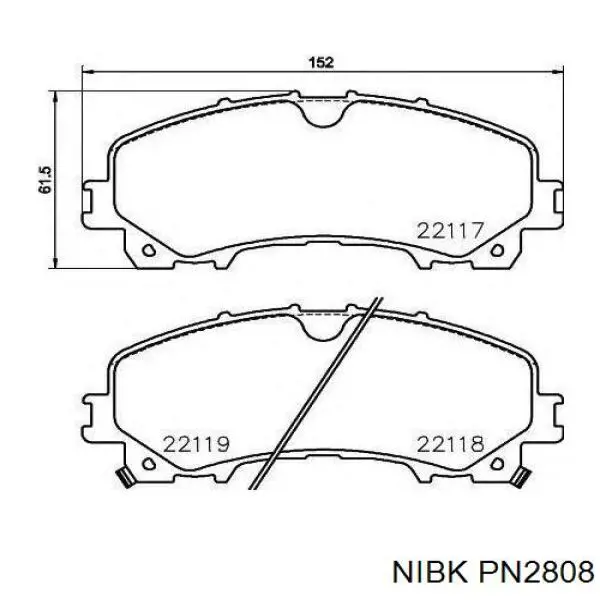 Sapatas do freio dianteiras de disco Nibk PN2808 preço, a partir de 23,49 USD